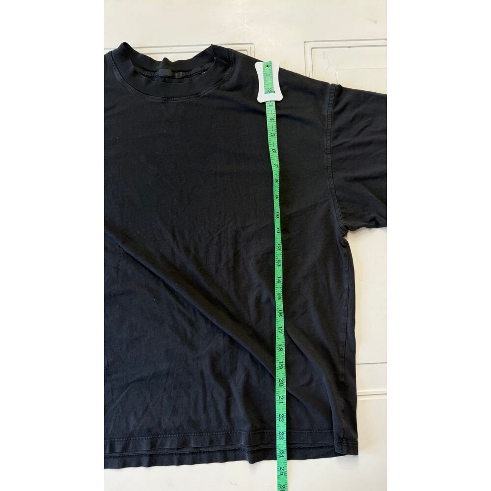 Anthony Thomas Melillo ATM Womens Sz XL Black Cotton Cropped Tee T Shirt - Picture 7 of 8